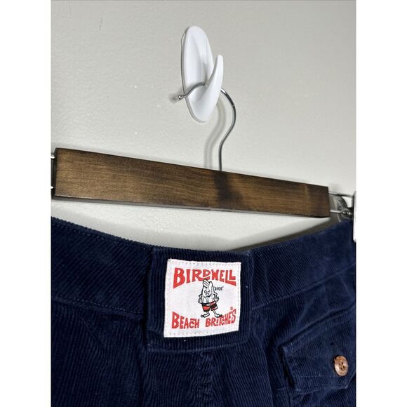 WOMEN BIRDWELL BEACH BRITCHES NAVY BLUE CORDUROY SHORTIE BEACH SHORTS POCKETS 12 - Picture 6 of 12